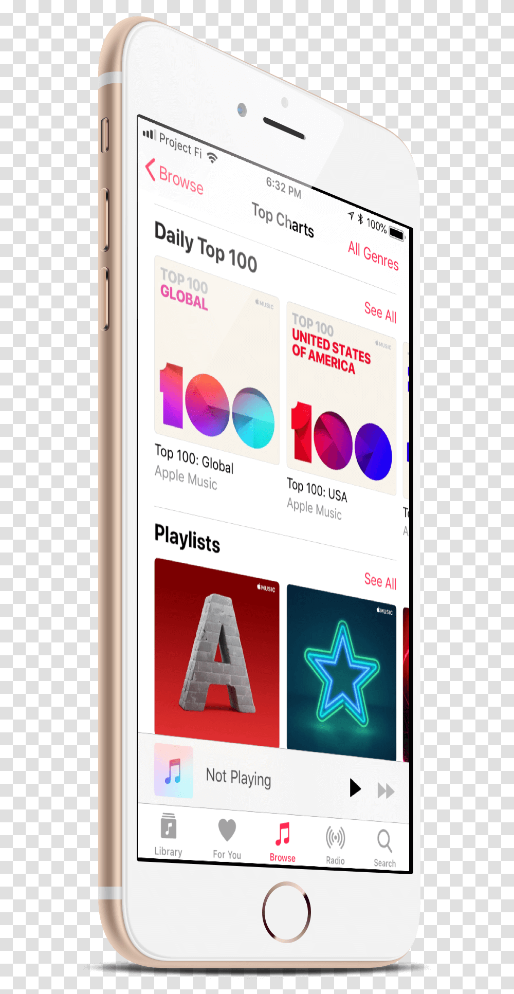 Apple Music Adds Top 100 Playlists Globally And Improves Smart Device, Mobile Phone, Electronics, Cell Phone, Text Transparent Png