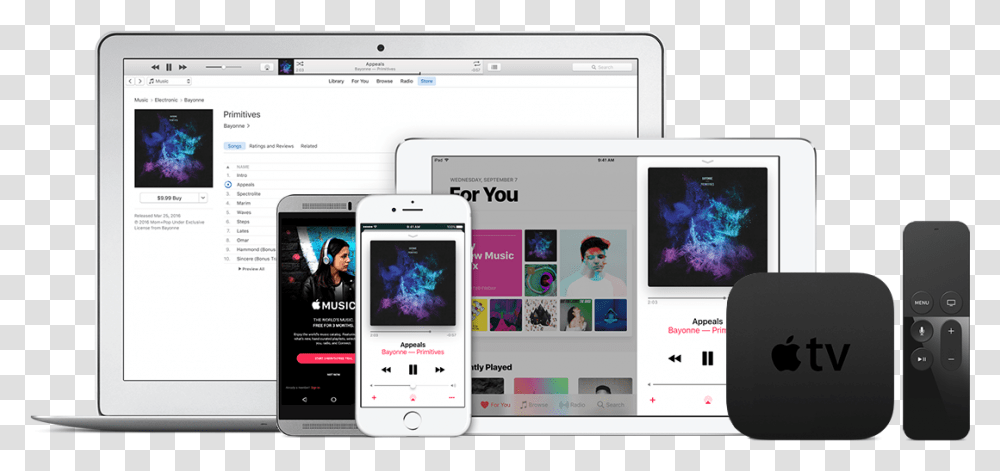 Apple Music All Devices, Mobile Phone, Electronics, Cell Phone, Monitor Transparent Png