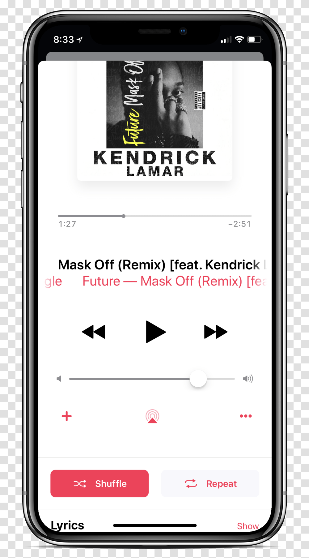 Apple Music On Iphone X, Mobile Phone, Electronics, Cell Phone Transparent Png