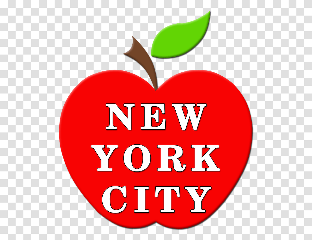 Apple New York Ny Manhattan The Football Federation Of Kosovo, Plant, Label, Text, Fruit Transparent Png