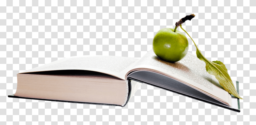 Apple On Book Image, Fruit, Plant, Food, Pear Transparent Png