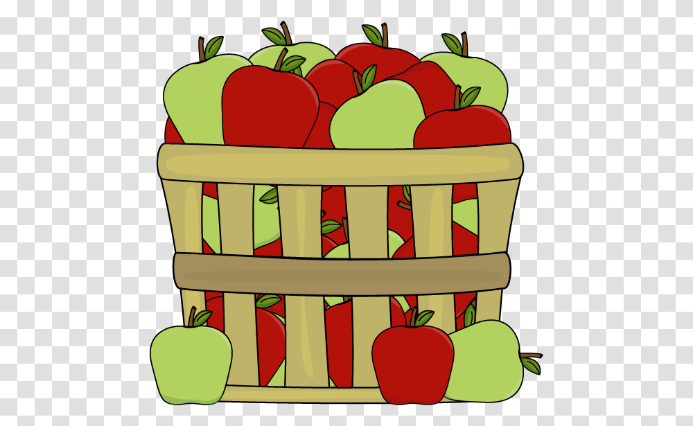 Apple Orchard Clip Art Border, Plant, Basket, Fruit, Food Transparent Png