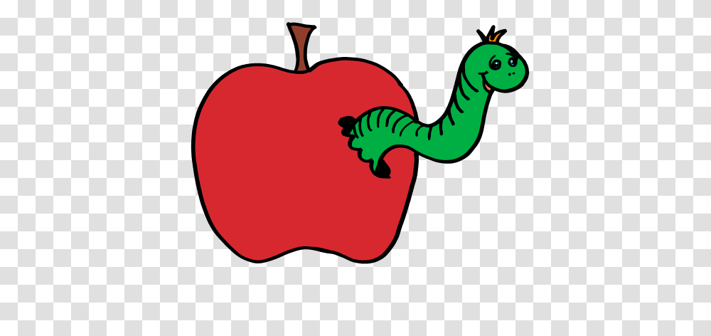 Apple Outline Worm In Apple Clipart Hd Download Apple With A Worm Clipart, Plant, Food, Fruit Transparent Png