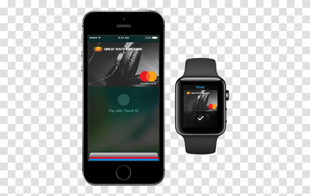 Apple Pay Great Southern Bank Apple Pay Watch, Mobile Phone, Electronics, Cell Phone, Wristwatch Transparent Png