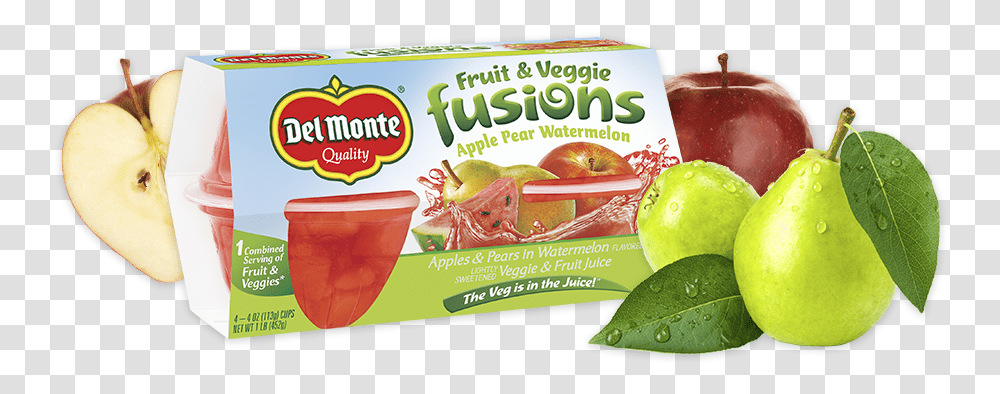 Apple Pear Watermelon Del Monte Fusions Monte, Plant, Food, Jar, Vase Transparent Png