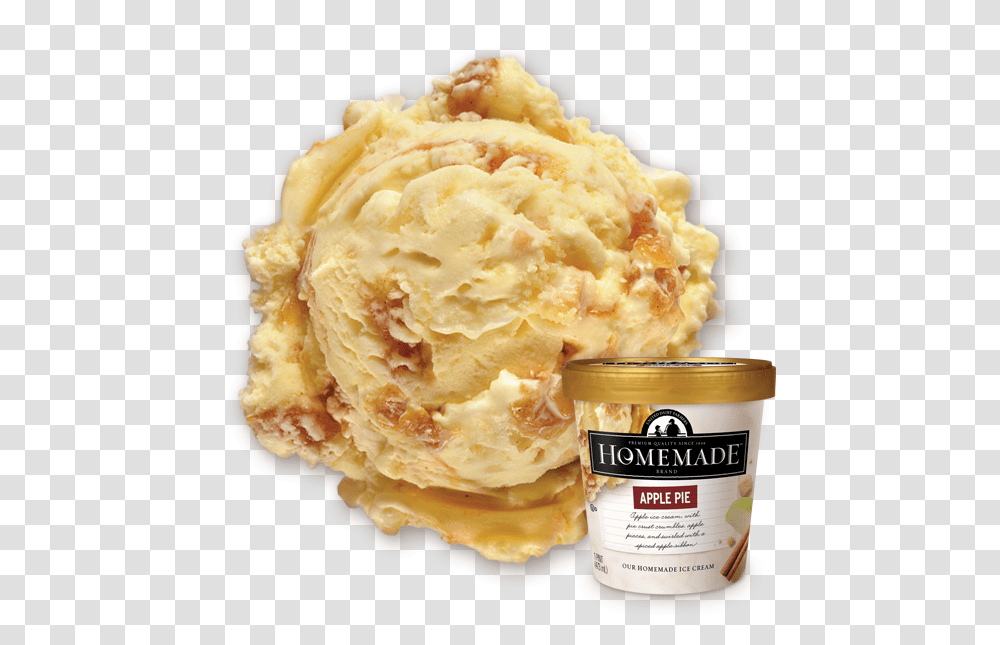 Apple Pie Ice Cream Brands, Dessert, Food, Label Transparent Png