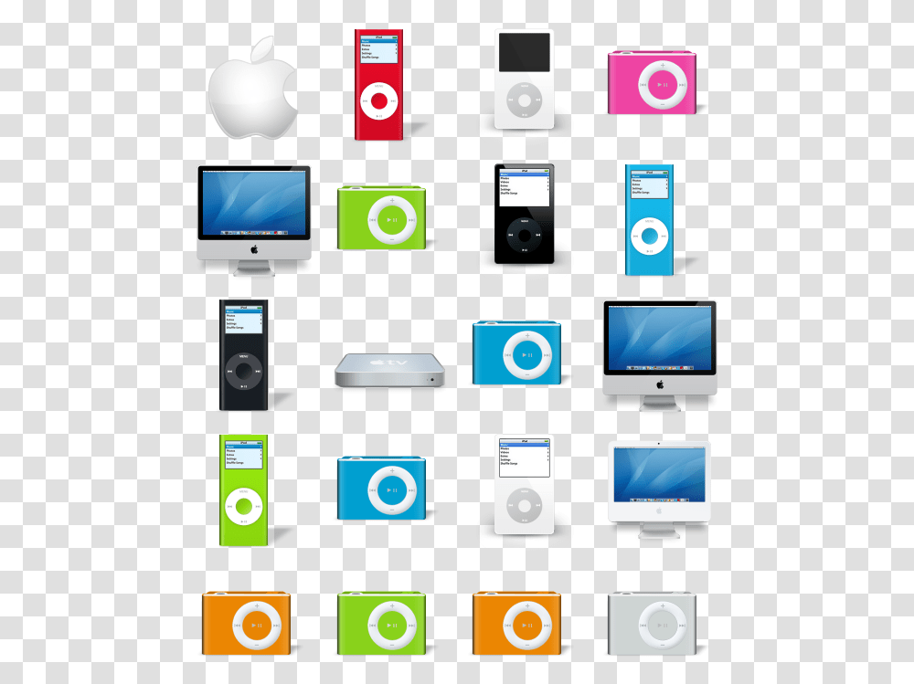 Apple Products Clipart Banner Black And White Library Apple Products Icons, IPod Shuffle, Electronics, Monitor, Screen Transparent Png