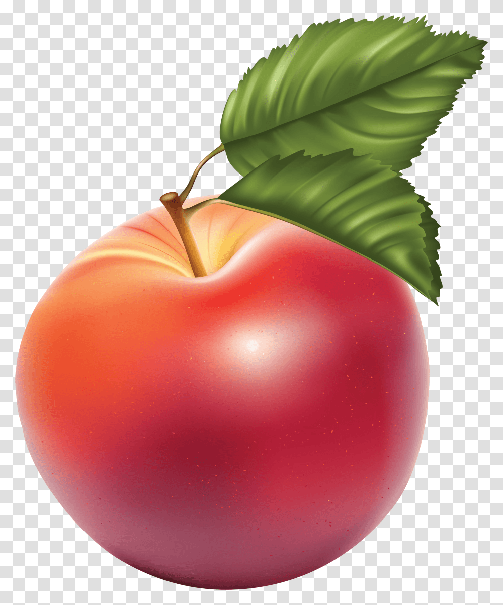 Красное яблоко на прозрачном фоне