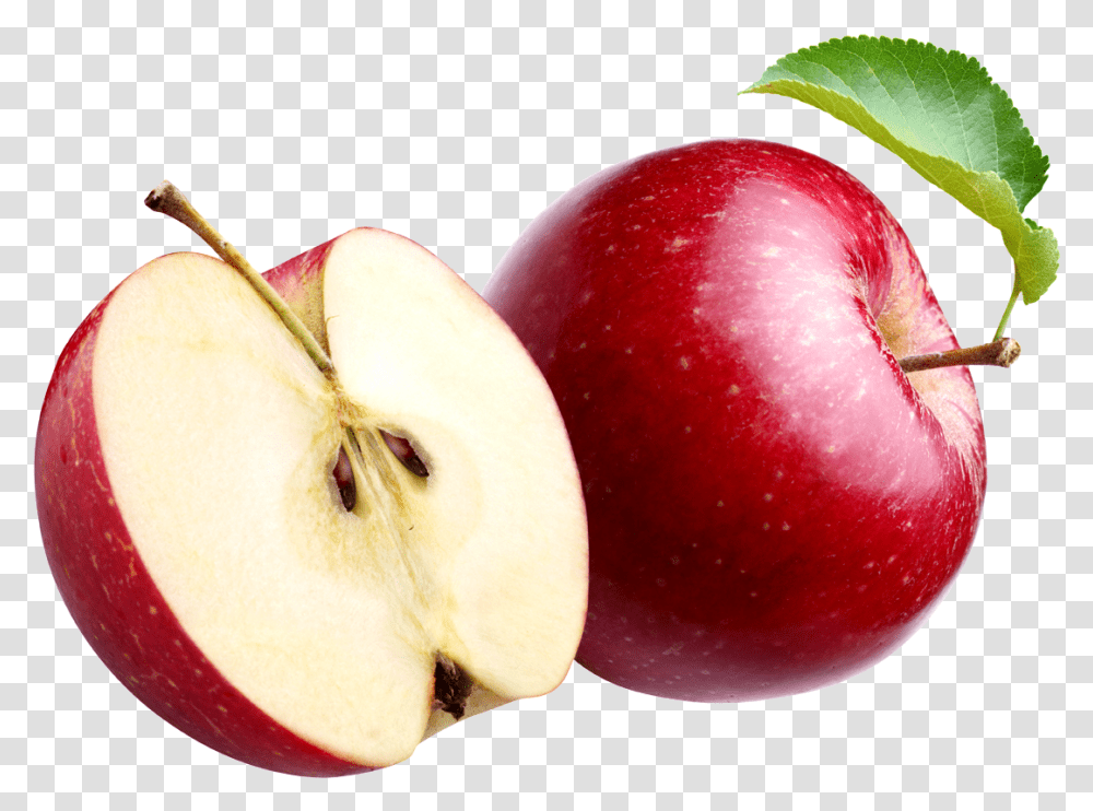 Apple Slice Apple And Half Apple, Plant, Fruit, Food, Sliced Transparent Png