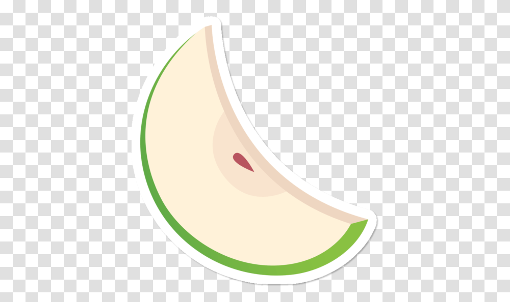 Apple Slice Circle Logo Sticker By Appleslice Design Apple Slice, Plant, Fruit, Food, Vegetable Transparent Png