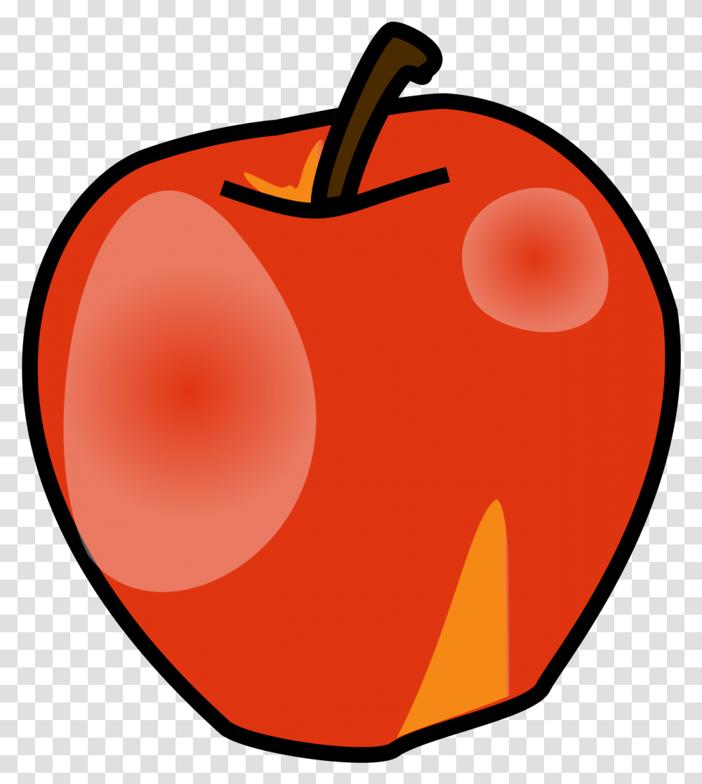 Apple Svg Vector Clip Art Svg Clipart Apple Clip Art, Plant, Food, Fruit, Vegetable Transparent Png