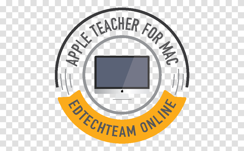 Apple Teacher Online Course For Mac Circle, Label, Screen, Electronics Transparent Png