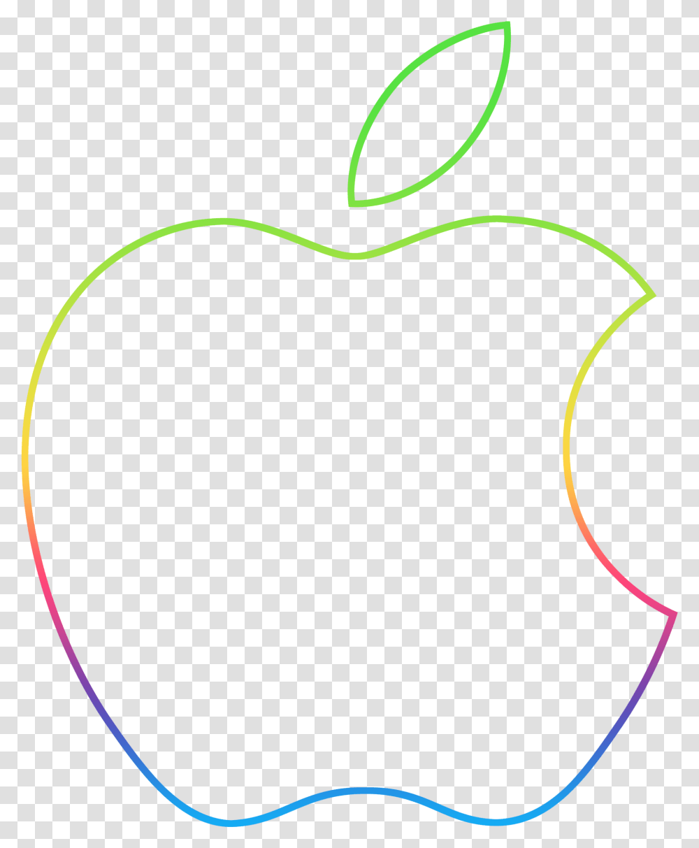 Apple Thin Line Logo Mcintosh, Label, Plant, Food Transparent Png
