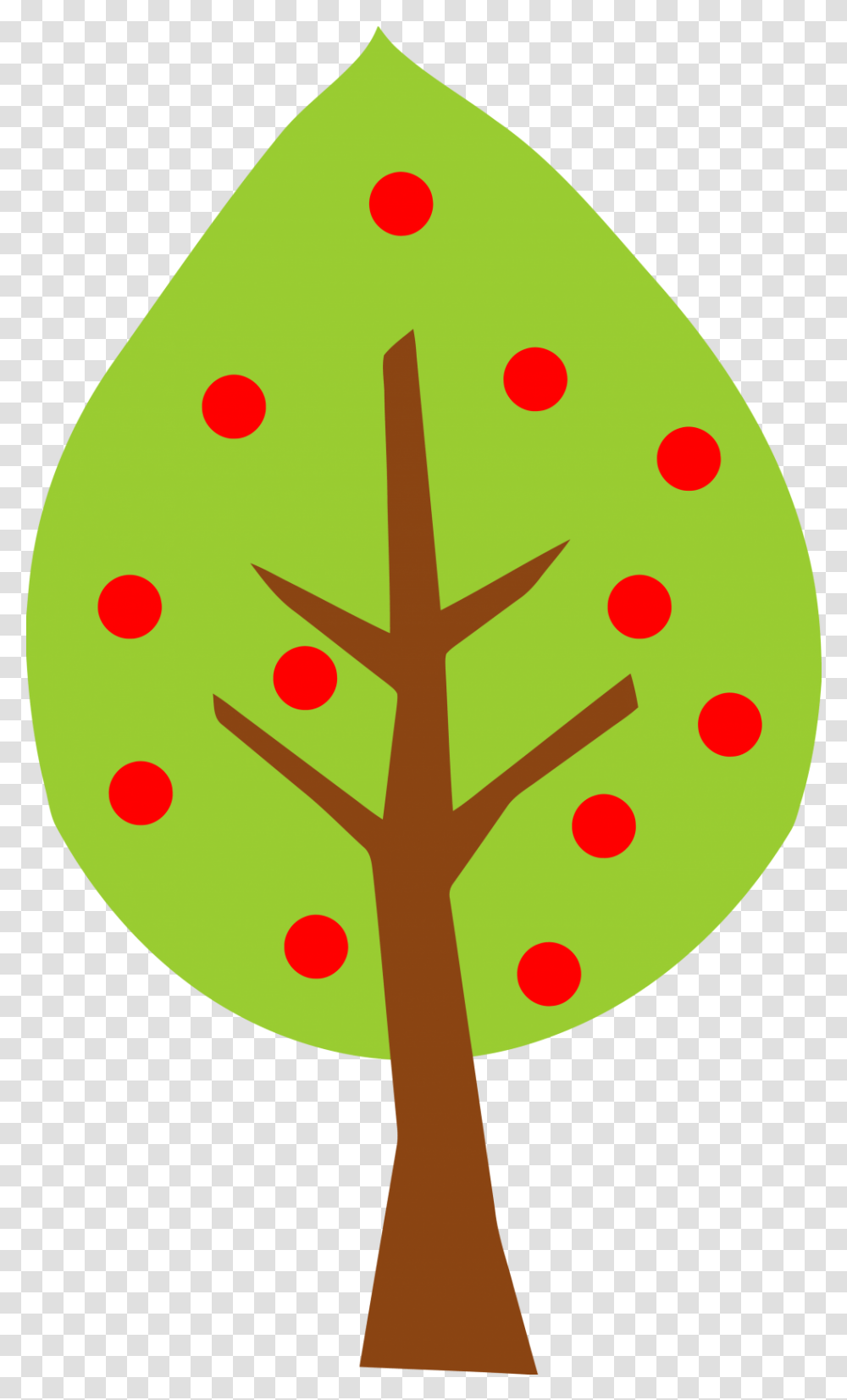 Apple Tree Big Clipart - Clipartlycom Apple Tree Cute, Plant, Cross, Symbol, Food Transparent Png