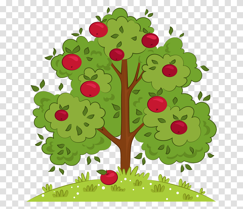 Apple Tree Clipart Illustration, Floral Design, Pattern, Plant Transparent Png