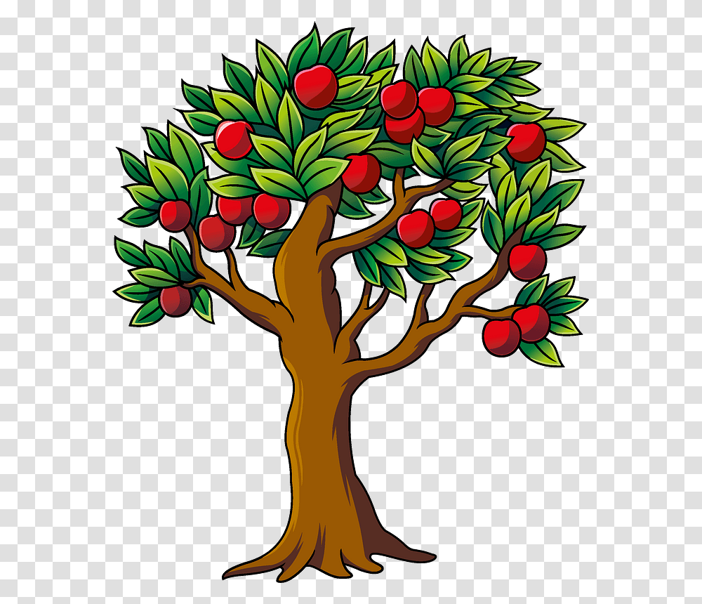 Apple Tree Clipart, Plant, Conifer, Tree Trunk, Painting Transparent Png