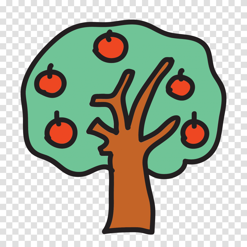 Apple Tree Icon, Hand, Plant, Vegetation, Rattle Transparent Png