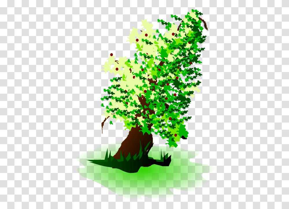 Apple Tree Oil Painting Clipart Apple Tree, Plant, Leaf, Graphics, Green Transparent Png