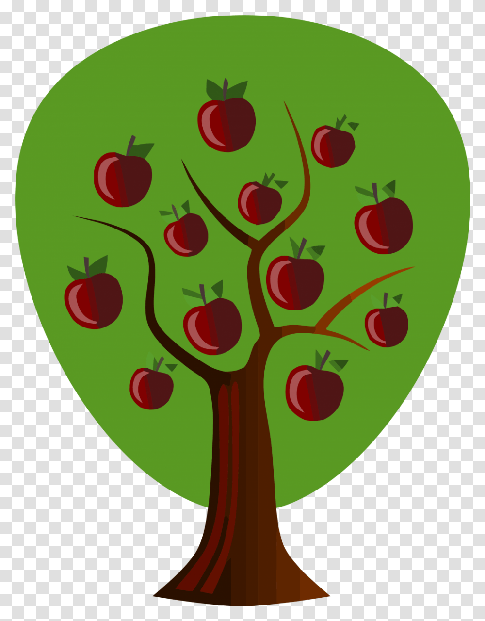 Apple Tree One Clipart - Clipartlycom Tree Clipart One Tree, Plant, Graphics, Cutlery, Heart Transparent Png