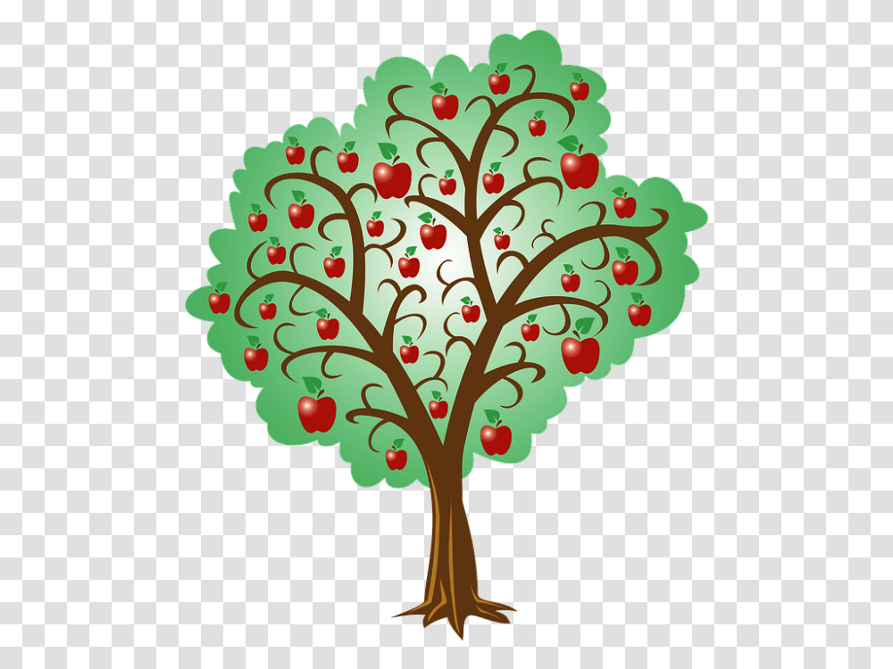 Apple Tree Root System Copac Cu Mere De Aur, Floral Design, Pattern Transparent Png