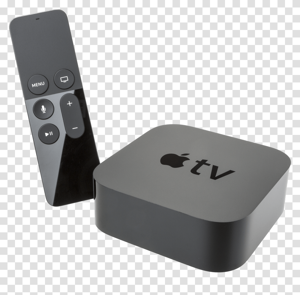 Apple Tv 64 Gb 4th Gen Streaming Media Device Solid, Electronics, Remote Control, Adapter Transparent Png