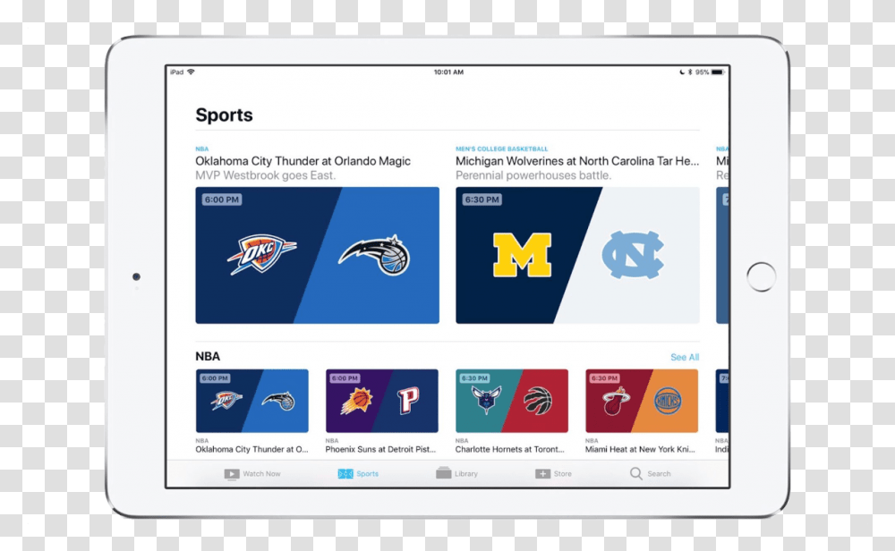 Apple Tv Sports Now Available In Latest Ios Tvos Betas North Carolina Tar Heels, File, Text, Monitor, Screen Transparent Png