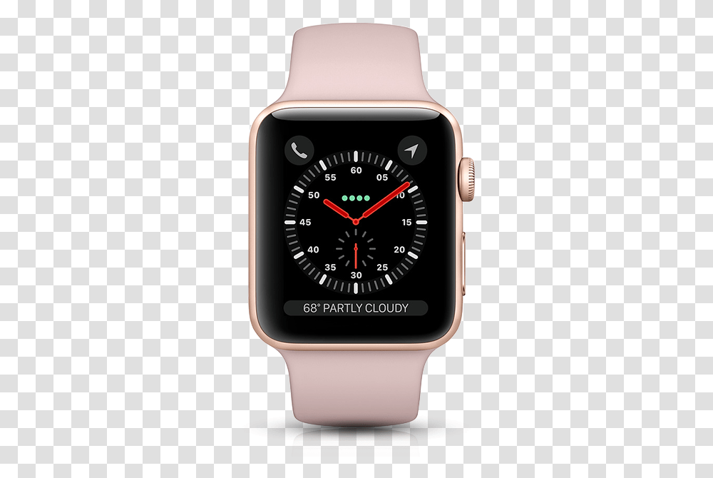 Apple Watch 3 38mm Gold Aluminum Case With Pink Sand Apple Watch S3, Wristwatch, Mobile Phone, Electronics, Cell Phone Transparent Png