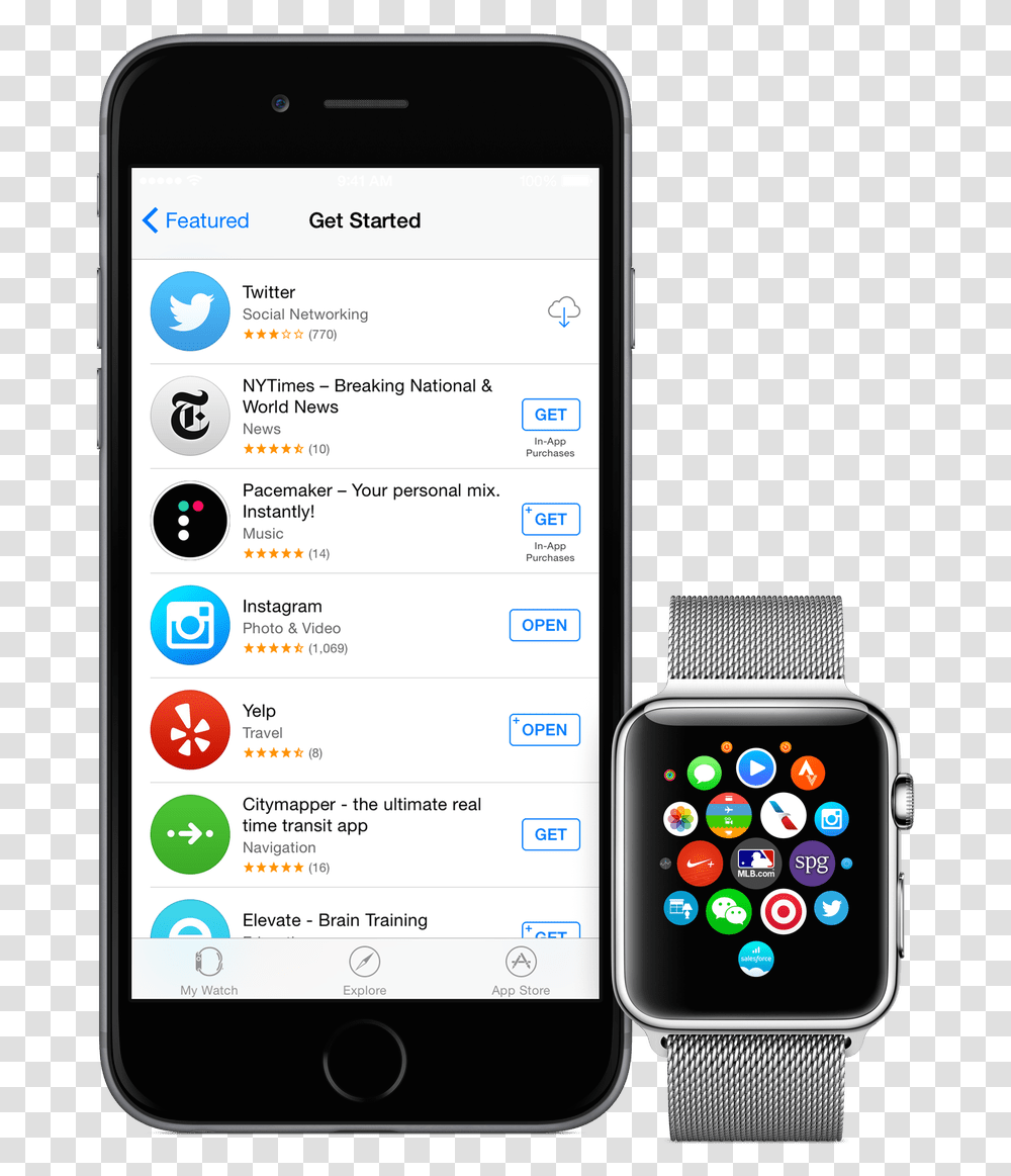 Apple Watch 4 App Store, Mobile Phone, Electronics, Cell Phone, Iphone Transparent Png