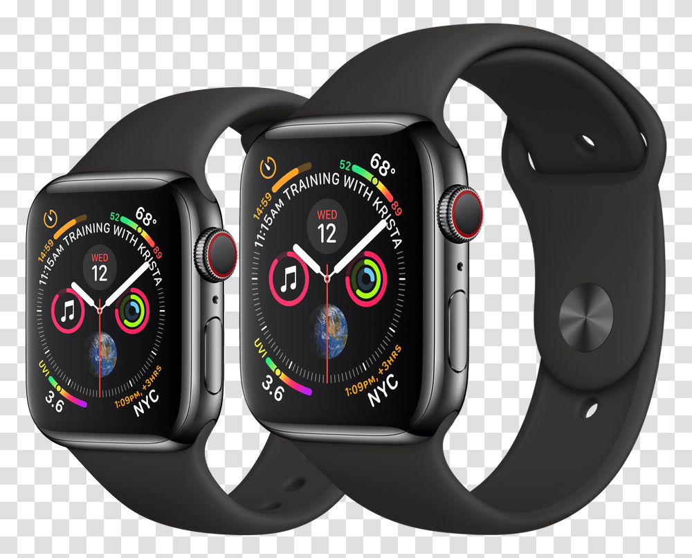 Apple Watch 4 Lte, Wristwatch, Camera, Electronics, Digital Watch Transparent Png
