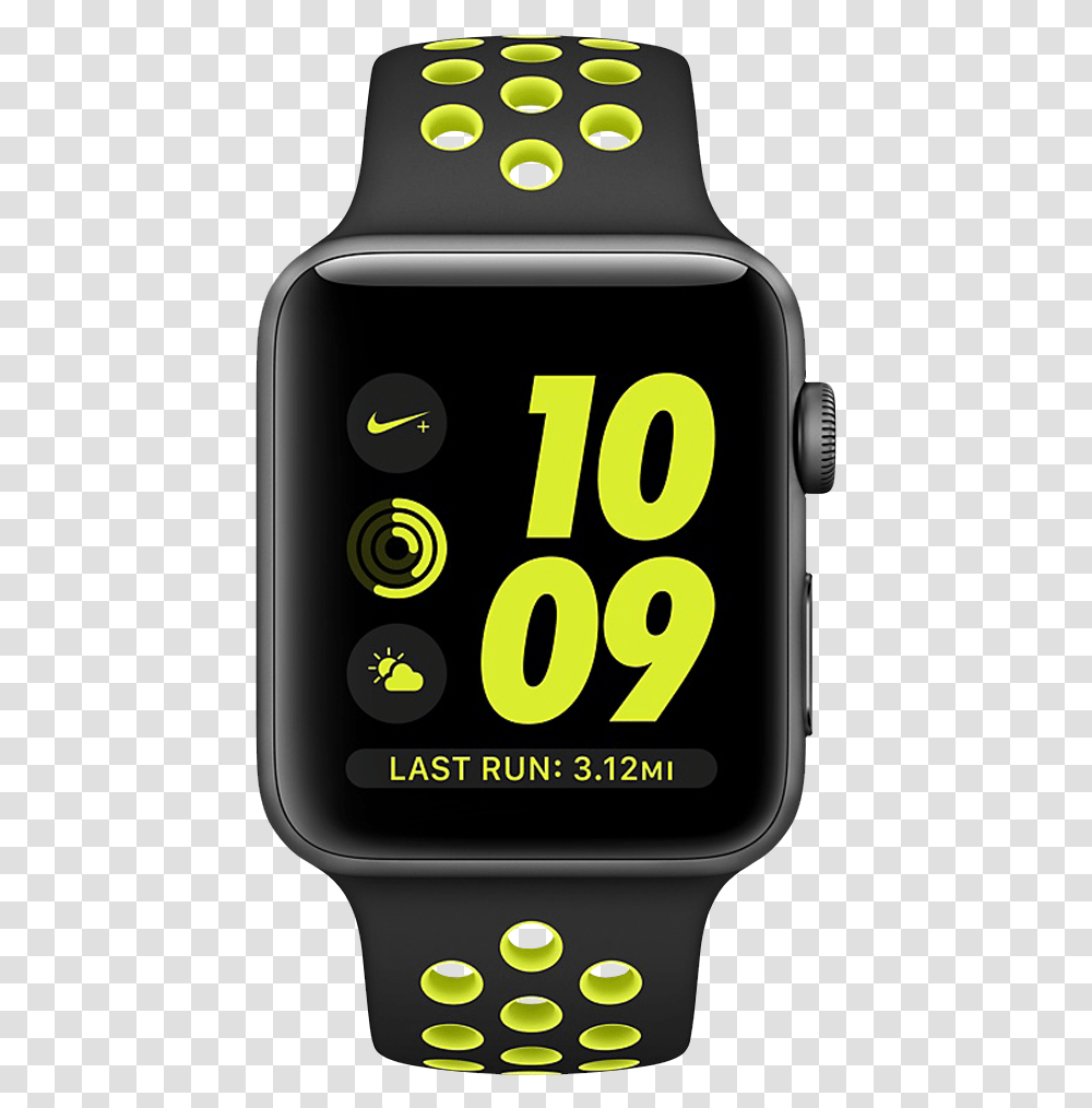 Apple Watch 42mm Series 2 Nike Apple Watch, Mobile Phone, Electronics, Cell Phone, Text Transparent Png