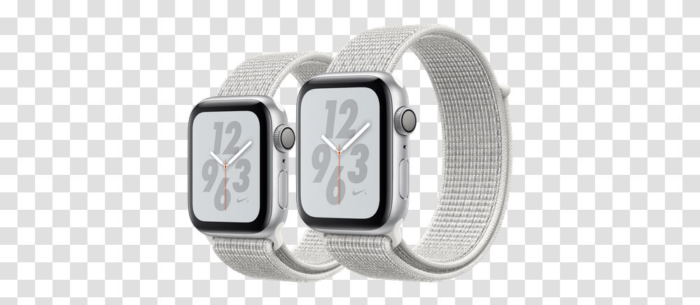Apple Watch Nike S4 Silver Aluminum Case With Summit White Sport Loop Logo, Wristwatch Transparent Png