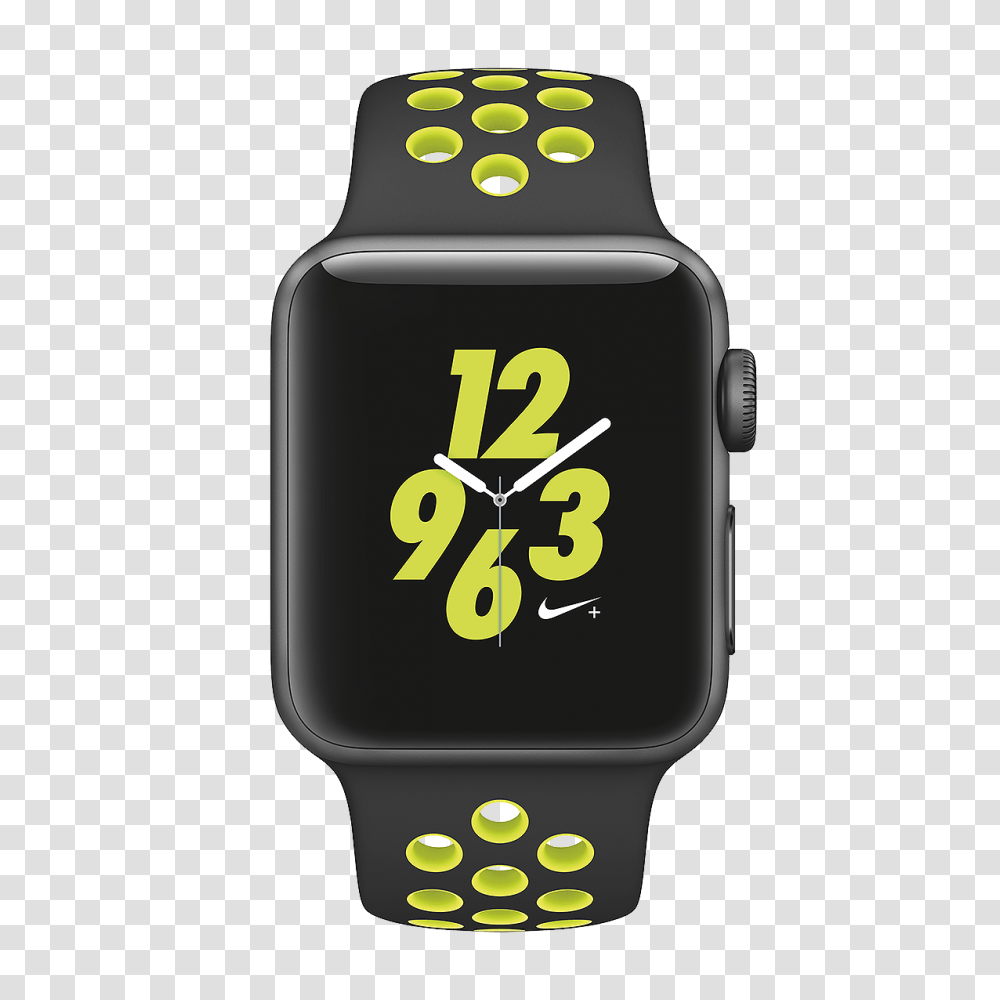 Apple Watch Nike Space Gray Nike Volt Sport Band, Wristwatch, Digital Watch Transparent Png