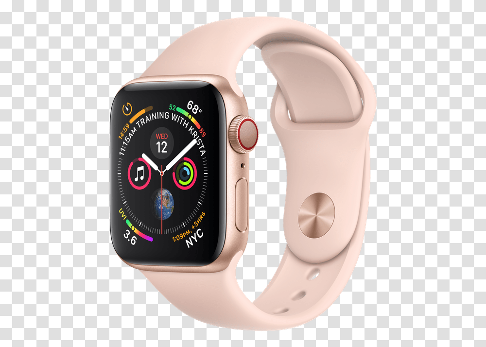Apple Watch Series 4 Gps Cellular 40mm Gold Aluminum Apple Watch Series 5 Gold, Wristwatch, Helmet, Apparel Transparent Png