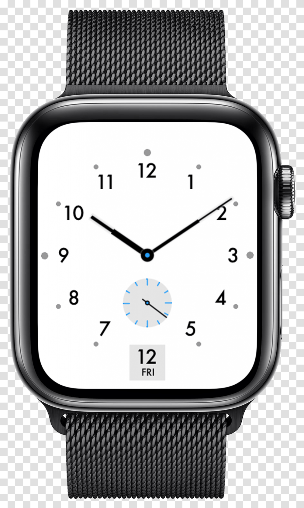 Apple Watch Series 5 Stainless Steel, Analog Clock, Wall Clock Transparent Png