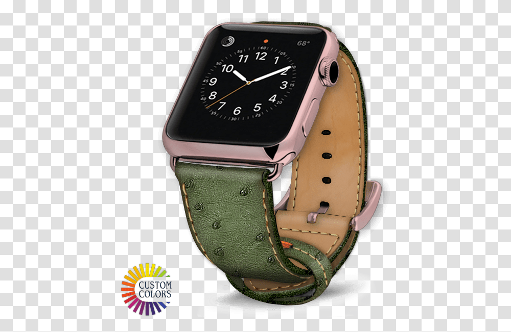 Apple Watch Strap Ostrich Leather Koen Remienok Apple Watch, Wristwatch, Helmet, Clothing, Apparel Transparent Png