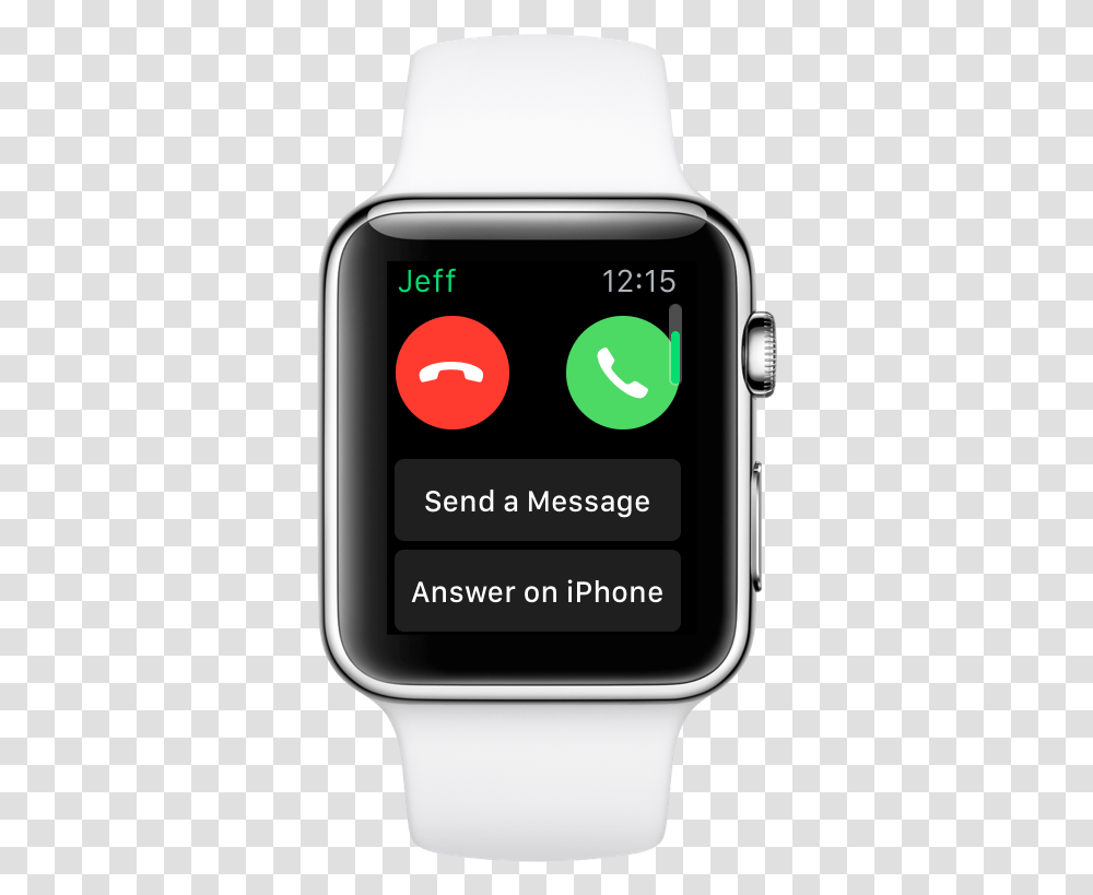 Apple Watch To Answer Incoming Calls Apple Watch Incoming Call, Mobile Phone, Electronics, Cell Phone, Wristwatch Transparent Png