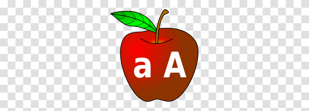 Apple With A A Clip Art, Plant, Fruit, Food, Cherry Transparent Png