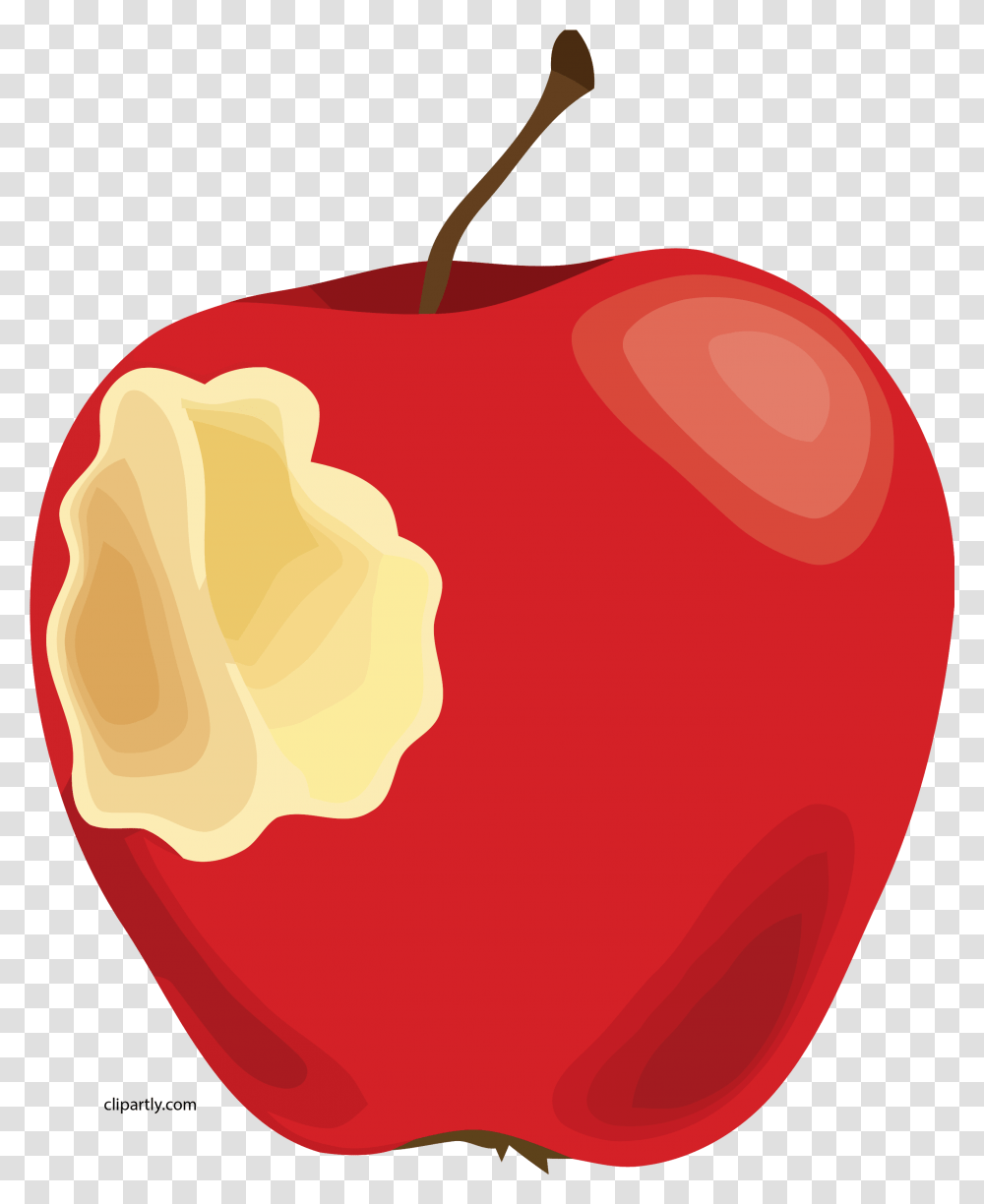 Apple With A Bite Out Of It Clipart Snow White Bitten Apple, Plant, Food, Vegetable, Pepper Transparent Png