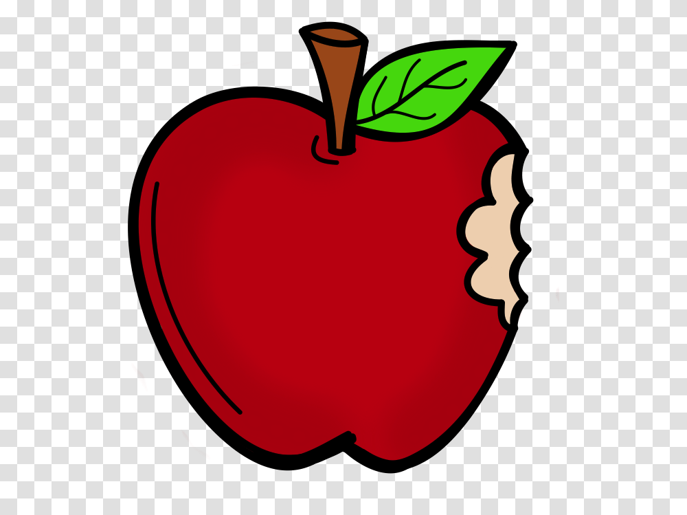 Apple With Bite Taken Out Clip Art Apple With Bite Clipart, Plant, Fruit, Food Transparent Png