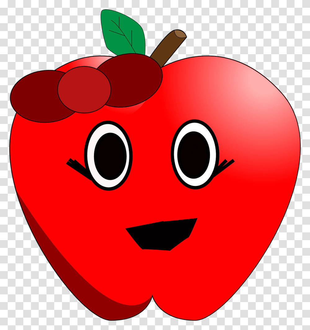 Apple With Eyes And Mouth, Plant, Fruit, Food, Produce Transparent Png