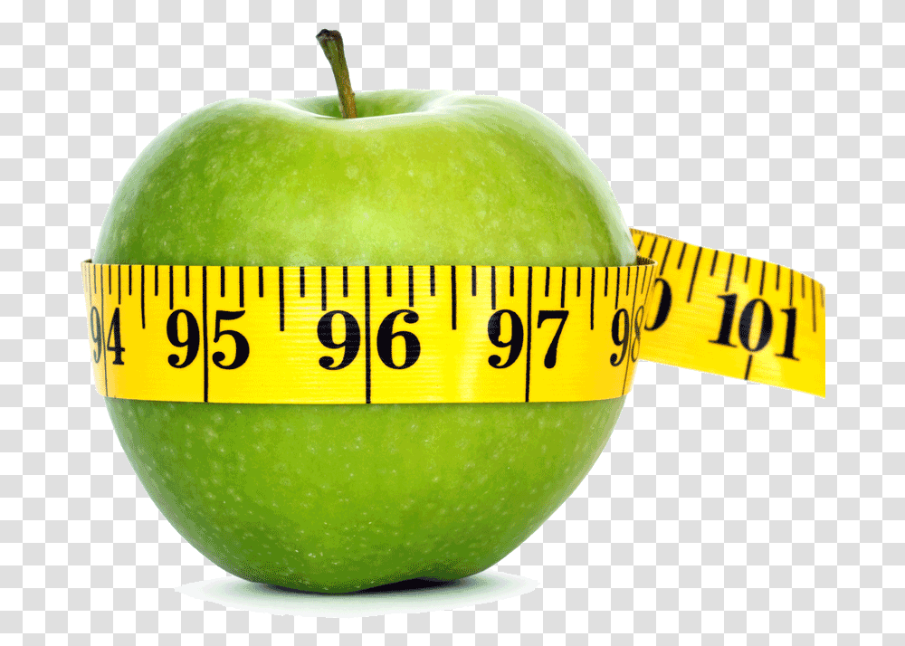 Apple With Tape Measure Apple With Tape Measure, Plant, Tennis Ball, Sport, Sports Transparent Png