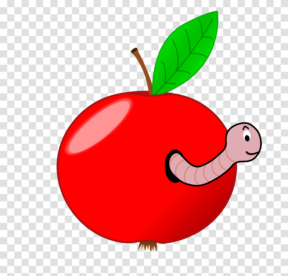Apple With Worm Clip Art, Plant, Food, Fruit, Vegetable Transparent Png