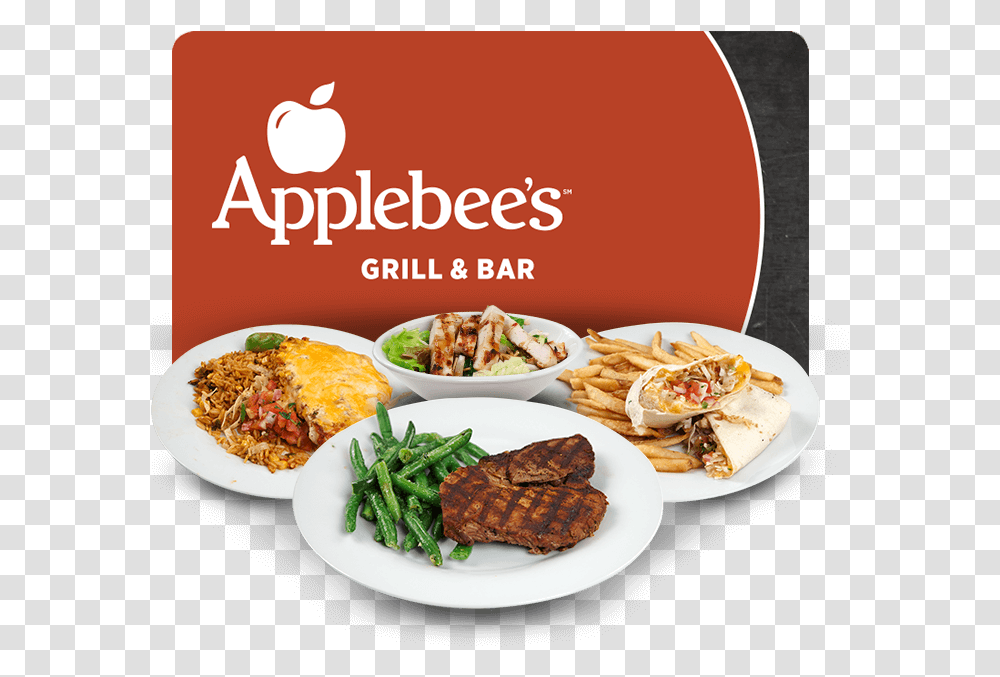 Applebee's Gift Card, Food, Plant, Dinner, Advertisement Transparent Png