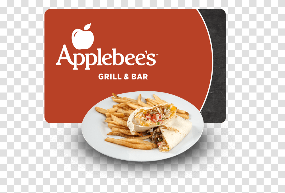 Applebees Gift Card, Fries, Food, Burger Transparent Png