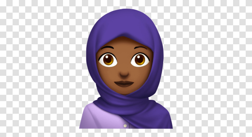Appleemoji Hijab Emoji, Hood, Person, Face Transparent Png