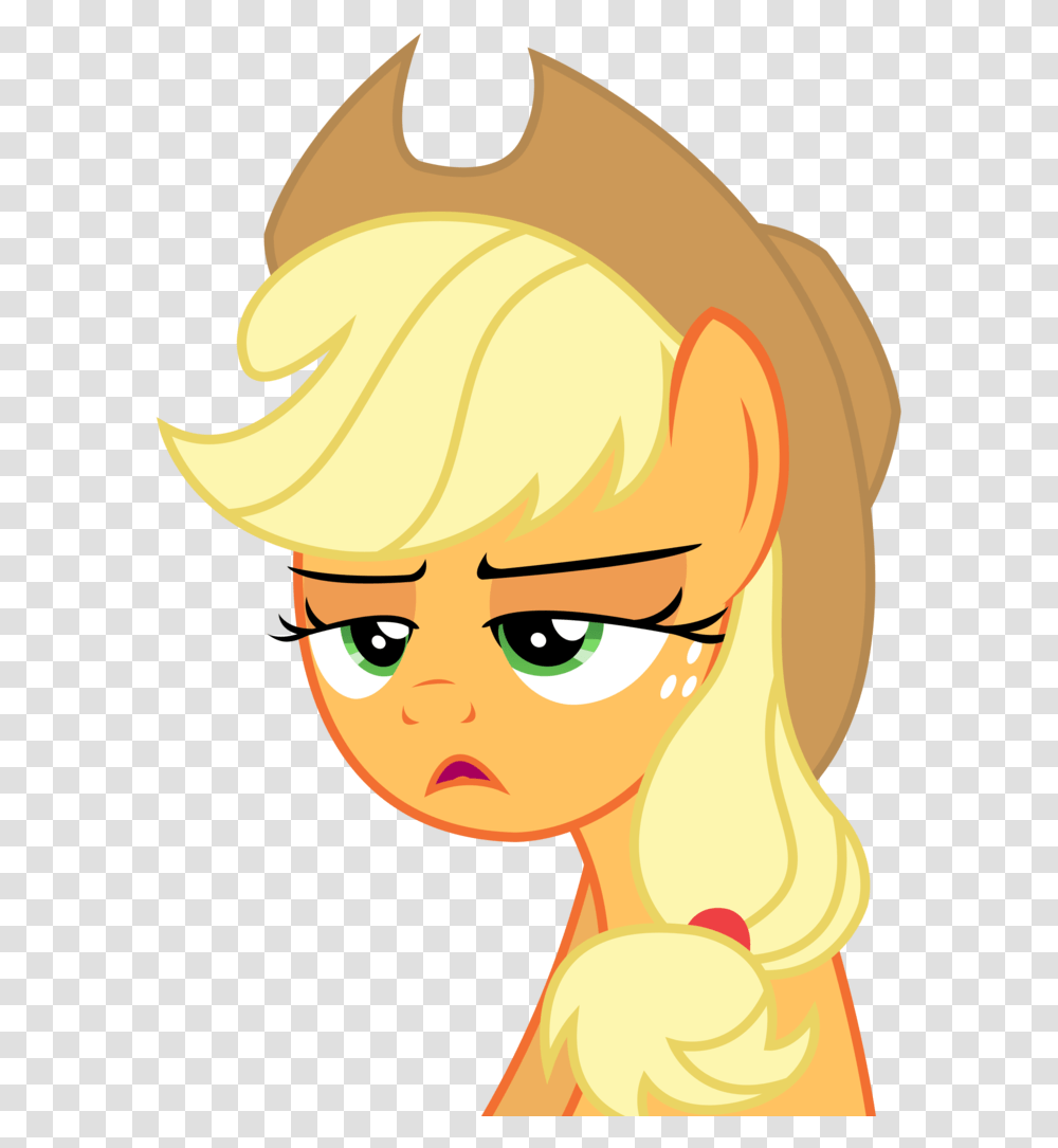 Applejack Is Not Amused Artist Artistsketchmcreations My Little Pony Applejack Girl, Hair, Helmet, Apparel Transparent Png