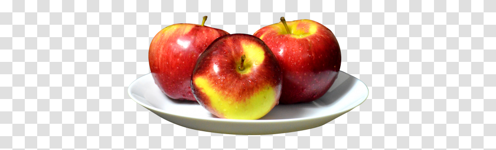 Apples Apple Is On The Plate, Fruit, Plant, Food Transparent Png
