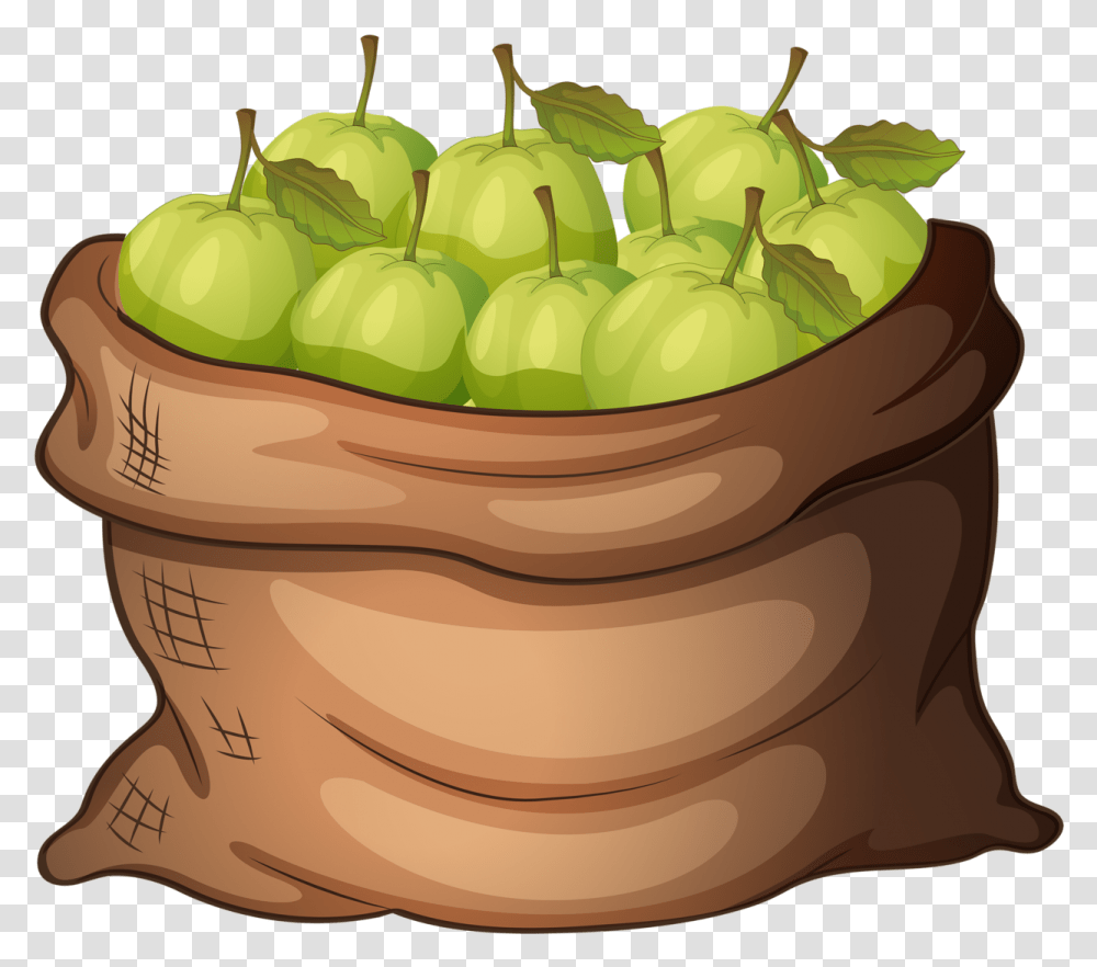 Apples Clipart Garden Basket Of Guava Clipart, Birthday Cake, Dessert, Food, Plant Transparent Png