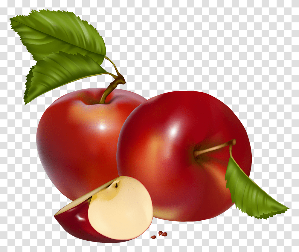Apples Clipart Hd Clipart Of Red Apples, Plant, Fruit, Food, Cherry Transparent Png