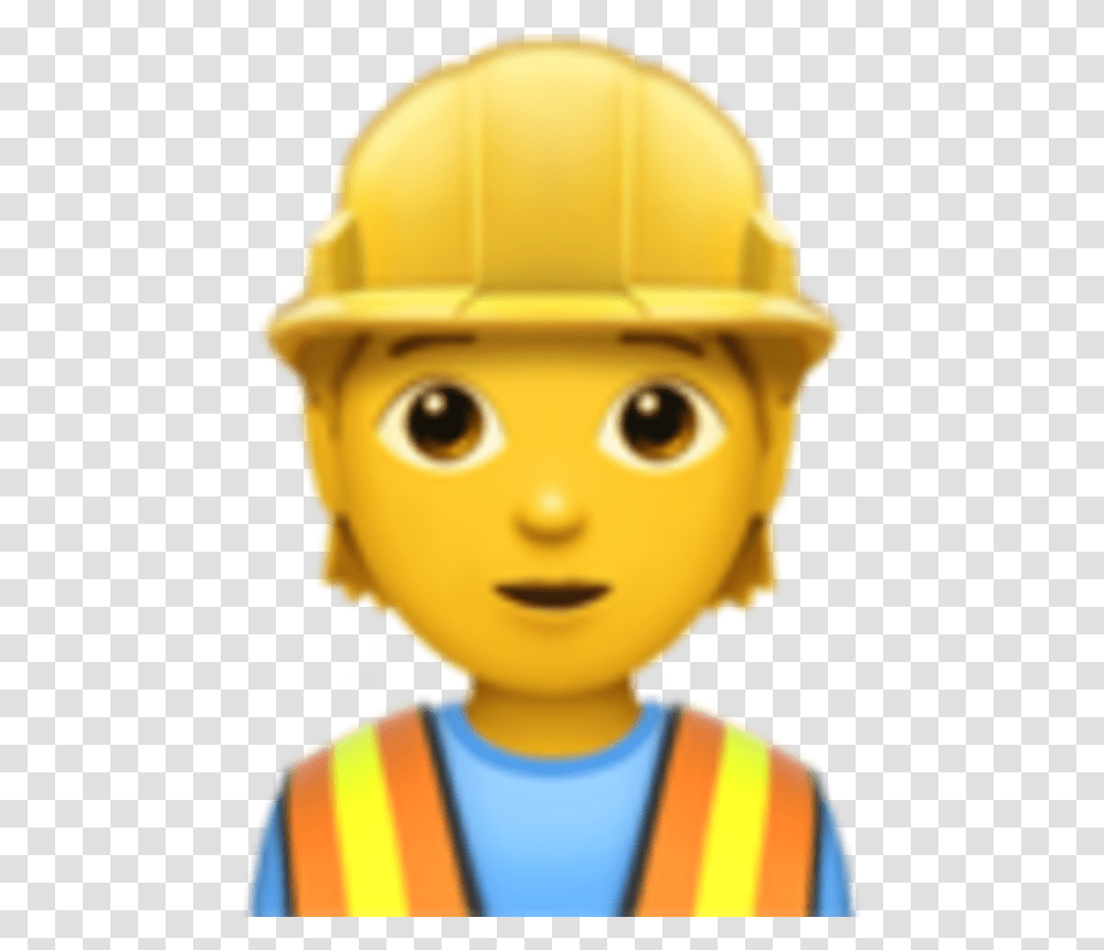 Apples Construction Worker Emoji Emoji Woman Constructor, Apparel, Helmet, Hardhat Transparent Png